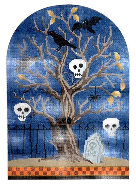 click here to view larger image of Spooky Tree - Skeletons (hand painted canvases)