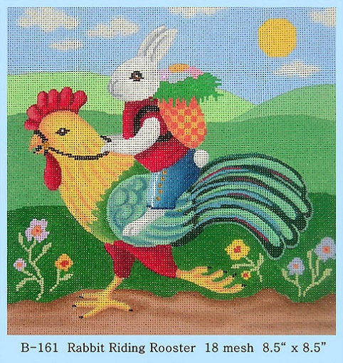 click here to view larger image of Rabbit Riding Rooster (hand painted canvases)