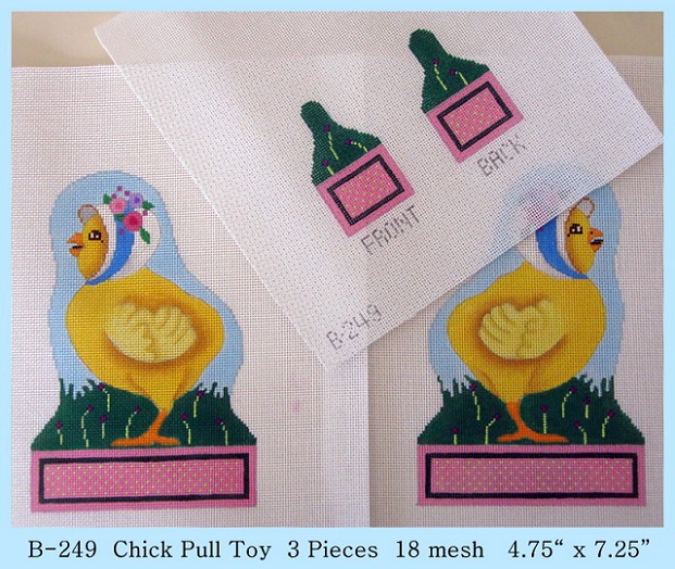 click here to view larger image of Chick Pull Toy (4 Pieces) (hand painted canvases)