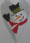click here to view larger image of Snowman Heart (hand painted canvases)