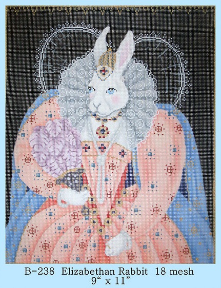 click here to view larger image of Elizabethan Rabbit (hand painted canvases)