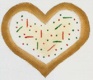 click here to view larger image of Heart Cookie (hand painted canvases)