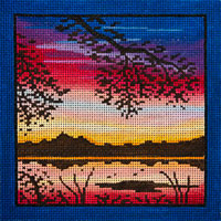 click here to view larger image of Sunset Along The Rivers Edge (hand painted canvases)
