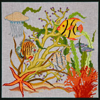 click here to view larger image of Sallys Tropical Fish (hand painted canvases)