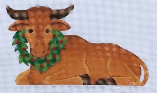 click here to view larger image of Nativity Ox (hand painted canvases)