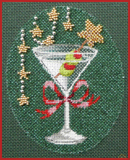 click here to view larger image of Christmas Cocktails - Martini Stitch Guide (books)