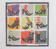 click here to view larger image of Nine - Witches Boots (hand painted canvases)