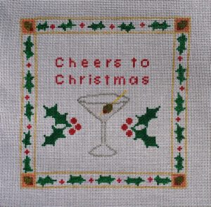 click here to view larger image of Cheers To Christmas (hand painted canvases)