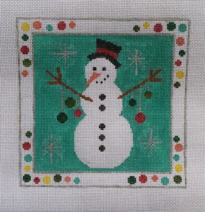 click here to view larger image of Mid-Century Modern Snowman (hand painted canvases)