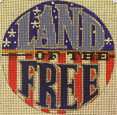click here to view larger image of Land of the Free Ornament (hand painted canvases)
