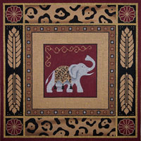 click here to view larger image of Tribal Elephant - 13ct (hand painted canvases)