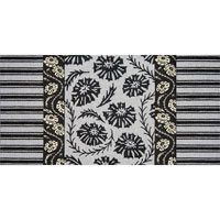 click here to view larger image of Black/White Flowers w/Ribbons (hand painted canvases)