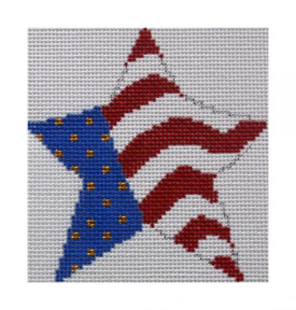 click here to view larger image of Broad Stripes and Bright Stars (hand painted canvases)