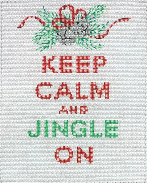 click here to view larger image of Keep Calm and Jingle On (hand painted canvases 2)