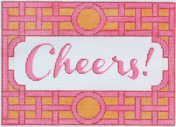 click here to view larger image of Cheers! - Trellis Border (hand painted canvases 2)