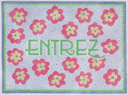 click here to view larger image of Entrez Provencal Door Hanger (hand painted canvases 2)