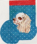 click here to view larger image of Blenheim Cocker Spaniel Mini Sock (hand painted canvases)