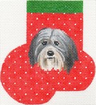 click here to view larger image of Ihasa Apso Mini Sock (hand painted canvases)