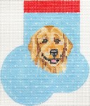 click here to view larger image of Golden Retriever Mini Sock (hand painted canvases)
