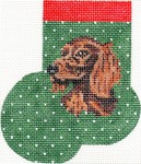 click here to view larger image of Irish Setter Or Long Hair Dachshund Mini Sock (hand painted canvases)
