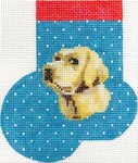 click here to view larger image of Yellow Lab Mini Sock (hand painted canvases)