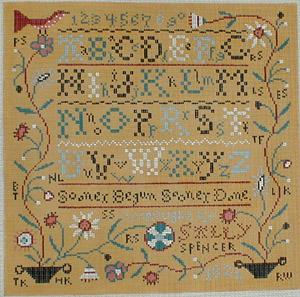 click here to view larger image of Sally Spencer Sampler (hand painted canvases)
