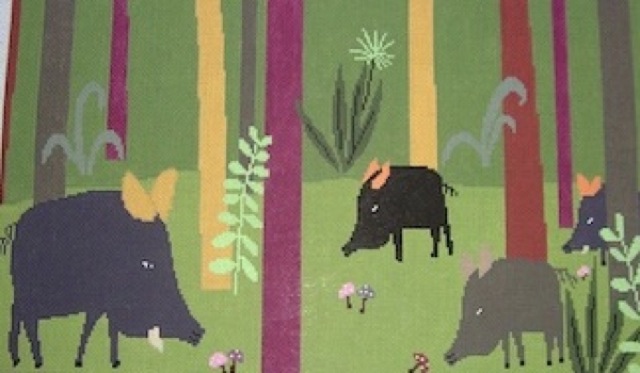 click here to view larger image of Wild Boars (hand painted canvases)