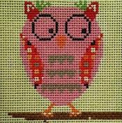 click here to view larger image of Pink Owl (hand painted canvases)