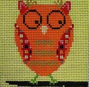 click here to view larger image of Orange Owl (hand painted canvases)