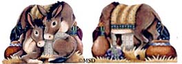 click here to view larger image of Burros (hand painted canvases)