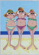 click here to view larger image of Beach Mamas 3 (hand painted canvases)