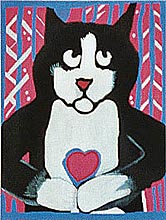 click here to view larger image of Heart In Paw (hand painted canvases)