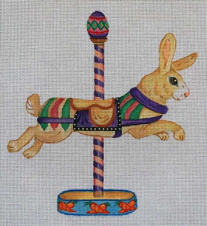 click here to view larger image of Carousel Bunny (hand painted canvases)