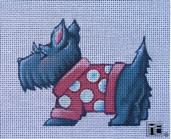 click here to view larger image of Scottie In Sweater (hand painted canvases)