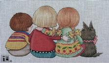 click here to view larger image of Watching Together - Best Friends (hand painted canvases)
