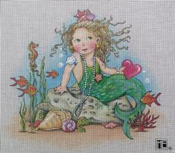 click here to view larger image of Heart Mermaid (hand painted canvases)