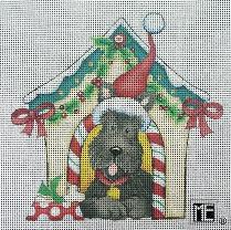 click here to view larger image of Holiday Scottie (hand painted canvases)
