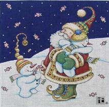 click here to view larger image of Santa Hug (with background) (hand painted canvases)