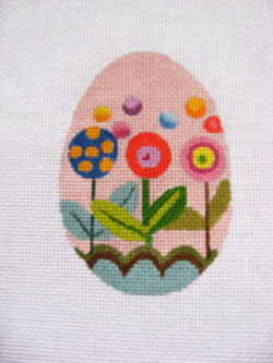 click here to view larger image of Floral Pops Egg (hand painted canvases)