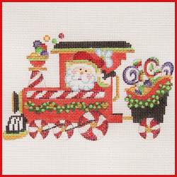 click here to view larger image of Small Christmas Train Engine (hand painted canvases)