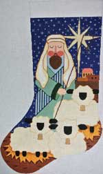 click here to view larger image of Shepherd With Sheep Stocking (hand painted canvases)