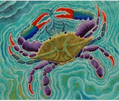click here to view larger image of Blue Swimmer (hand painted canvases)