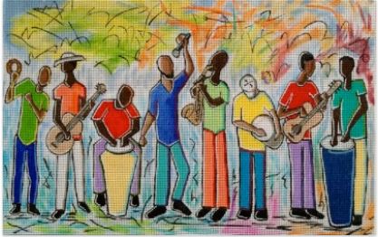 click here to view larger image of Music Men (hand painted canvases)