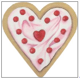 click here to view larger image of Red Hot Heart Cookie (hand painted canvases)
