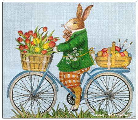click here to view larger image of Easter Bunny Bike (hand painted canvases)