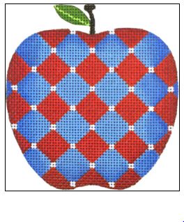 click here to view larger image of Diamond Apple (hand painted canvases)