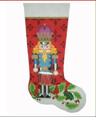 click here to view larger image of Drummer Stocking (hand painted canvases)