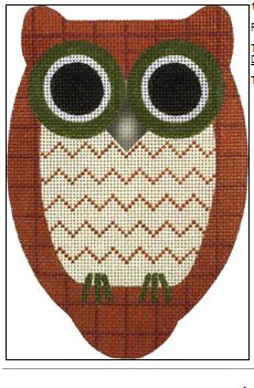 click here to view larger image of Rusty Red Owl (hand painted canvases)