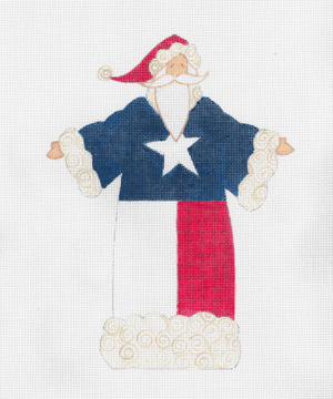 click here to view larger image of Texas Flag Santa, The (hand painted canvases)