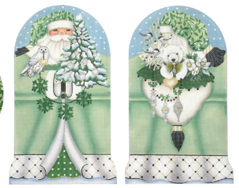 click here to view larger image of Wintergreen Santa (hand painted canvases)